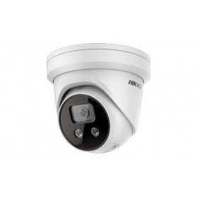 Hikvision DS-2CD2346G2-ISU/SL(2.8mm) - EASY IP 4.0 ACUSENSE TURRET IP OTTICA FISSA 4MP CON LUCI STROBOSCOPICHE E ALLARME