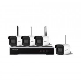 Hikvision NK44W0H-1T - KIT WI-FI 4MP COMPOSTO DA N.4 TELECAMERE BULLET + N.1 NVR 4 CANALI