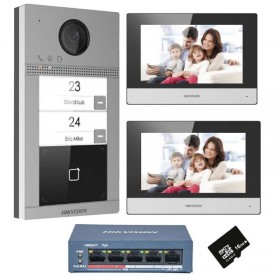 Hikvision DS-KIS604-S/Bi-family - KIT BIFAMILIARE
