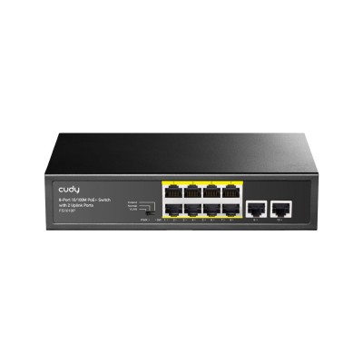 Cudy FS1010P - Switch Poe+ 10 Porte 10/100Mbps, 120W, 8 Porte Poe/Poe+, Switch Unmanaged