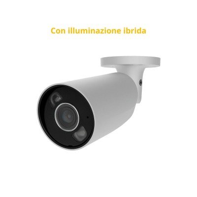 Ajax BulletCam HL 5MP bianca, telecamera IP Ottica 2.8mm, illuminazione ibrida AI - AJ-BULLETCAM-5-HL-W 126253
