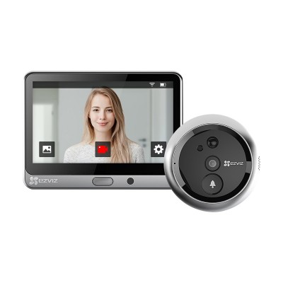Ezviz DP2C - Campanello con spioncino WIFI, Monitor 4,3" Pollici, Batteria ricaricabile da 4.600 mAh, - CS-DP2C