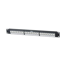 Dahua PFM973M-6U-24 - Patch panel 24 porte keystone jack standard CAT6, altezza 1U