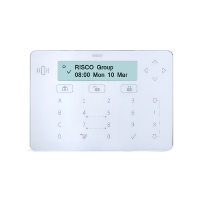 Risco RPKELPWT000B - Tastiera touch Elegant bianca per LightSYS Plus