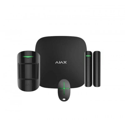 Ajax Starterkit – Kit Antifurto Ajax Nero- Centrale GSM + Rivelatore Motion Protect + Contatto Magnetico Door Protect + Telecoma