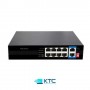 Switch di rete 8 porte PoE+ 100Mbps con opzione Long Distance fino a 250m - KTC-SWITCH-8CH-POE