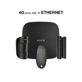 Ajax StarterKit 4G – Kit Antifurto Ajax nero – Centrale 4G Ethernet + Motion Protect + Door Protect + Space Control 51173