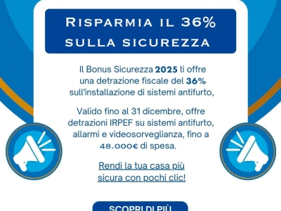 Bonus sicurezza 2025, come funziona?